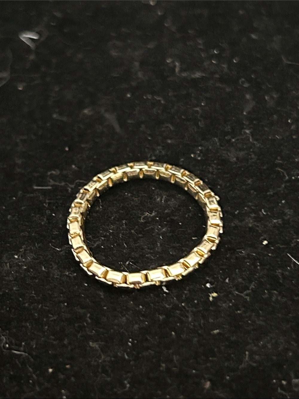 Gold color Women’s Link Band Ring - Elegant Stackable Ring as 7.5